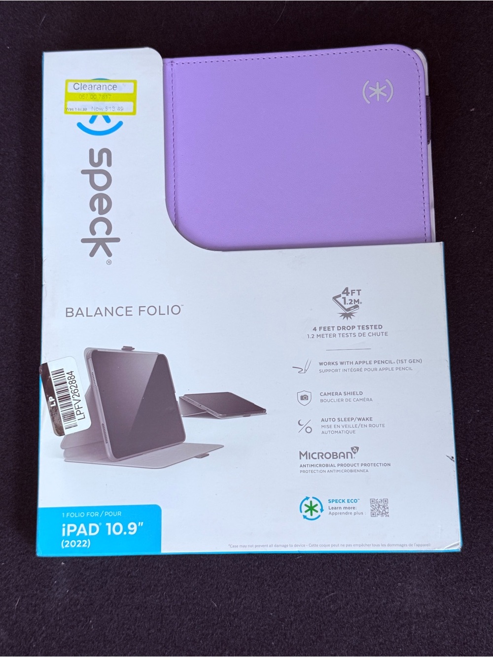 speck Balance Folio Case for iPad 10.9" - Lavender Purple
